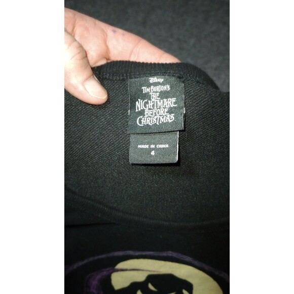 Nightmare Before Christmas Sweatshirt Womens Sz 4X Plus Distressed Open Shoulder - Picture 7 of 16